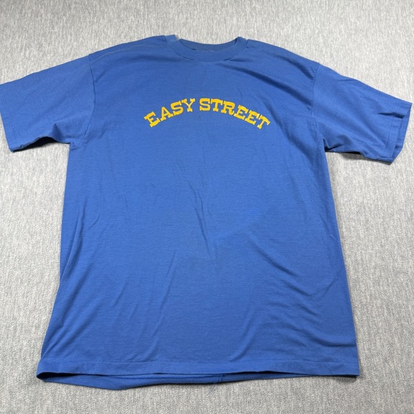 Hanes Other - Hanes Shirt Mens XXL Blue Graphic Easy Street Vintage Fifty‎ Fifty Crewneck 80s